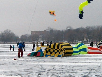 Mike Gee's giant line laundry on the ice.