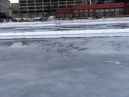 water on top of the ice